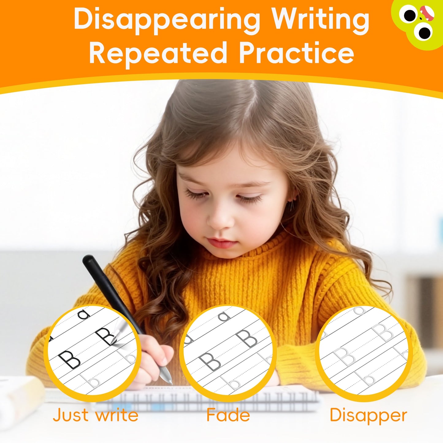 6 Pcs Magical Handwriting Workbooks Handwriting Practice Copybook, Magic Pen Reusable Copybook Grooves Template Design for Children