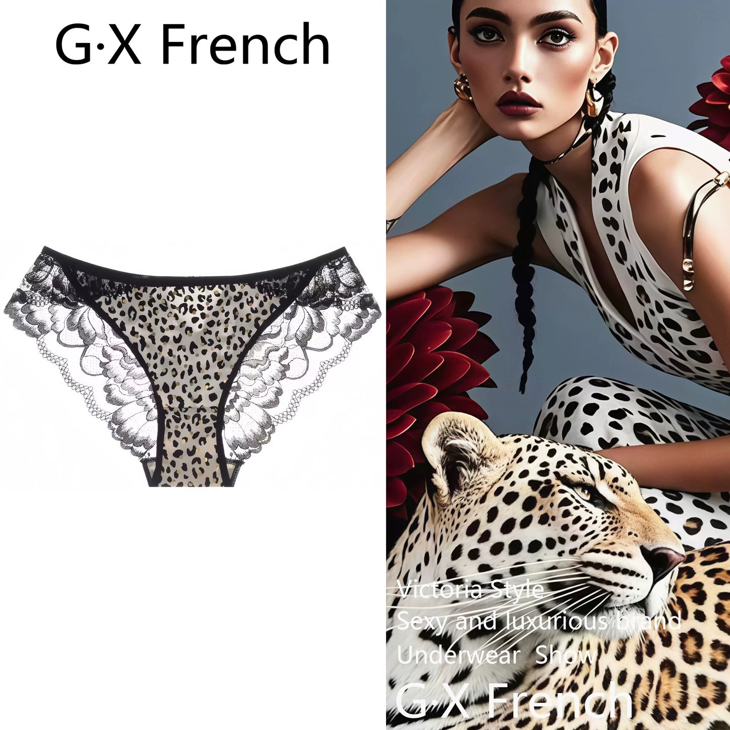 Victoria Seamless Striped Lace Panties