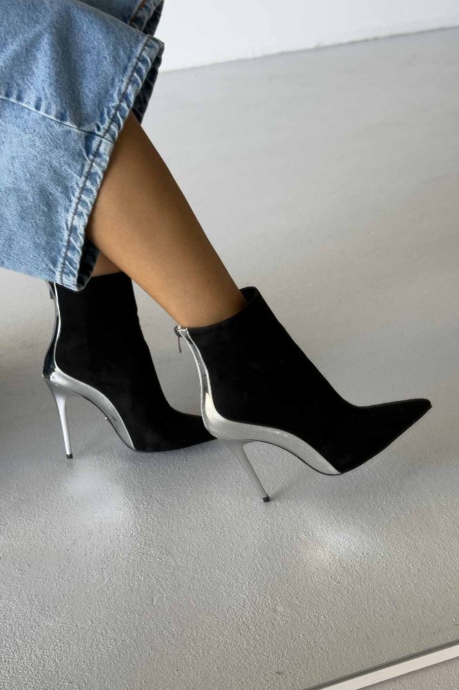 Thin Heel 10 Cm Black Gold Boots