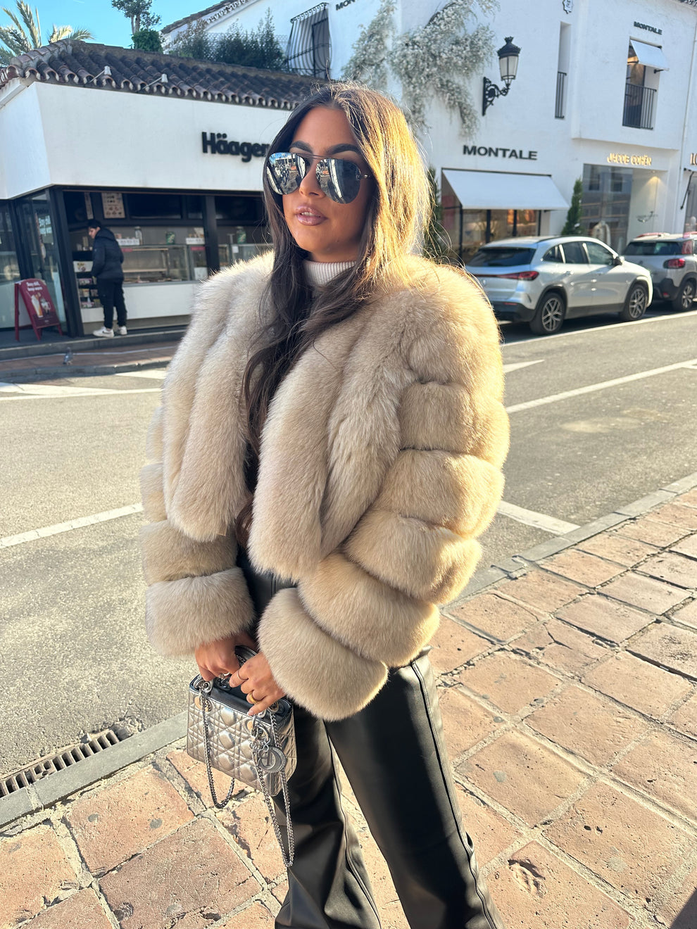 Cropped Fox Fur Coat