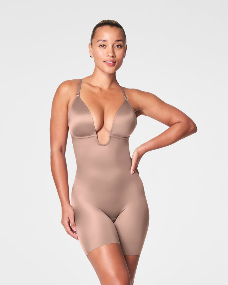Plunge Low-Back Mid-Thigh Bodysuit