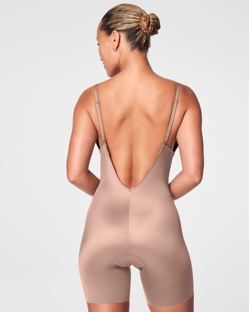 Plunge Low-Back Mid-Thigh Bodysuit