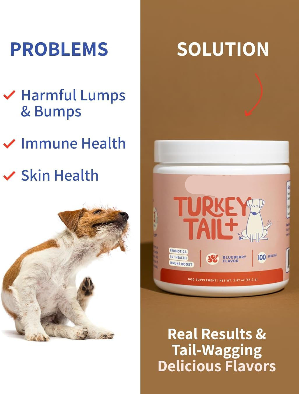 Turkeys Tail  for Dogs Organic Lipomas Probiotics Natural Allergy Relief Supplements