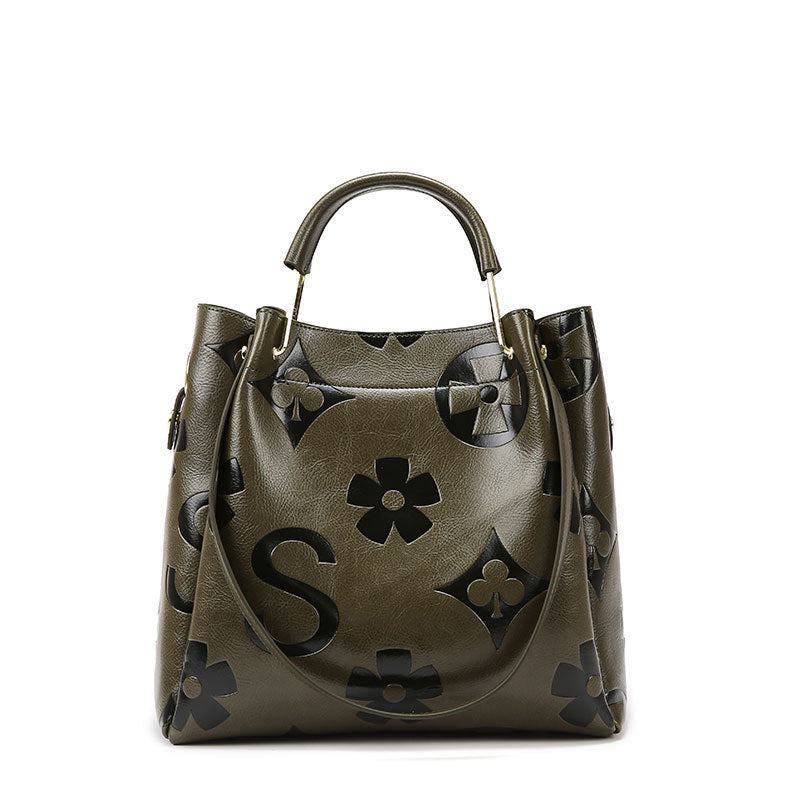 Stylish and Casual Large-capacity Embossed Shoulder Bag
