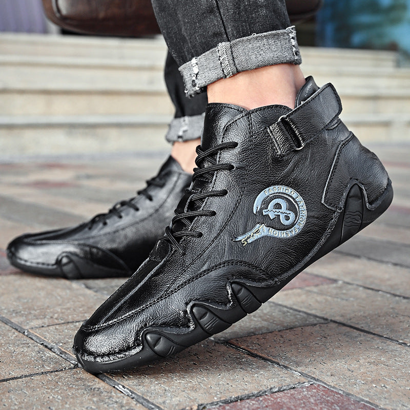 Men's Winter High Top Leather Shoes