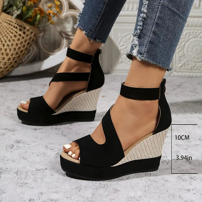 Women'S Elegant High-Heel Sandals with Platform Wedge