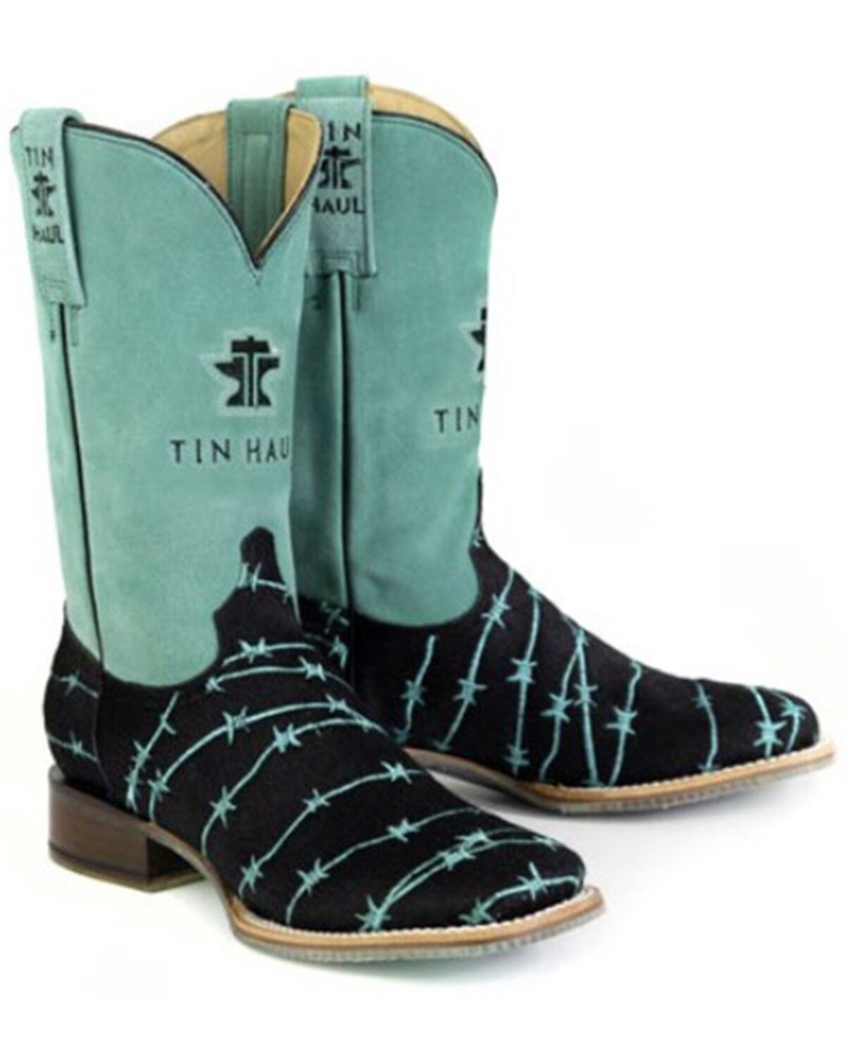 Tin Haul Women's Barbwire Belle Suede Western Boots - Broad Square Toe