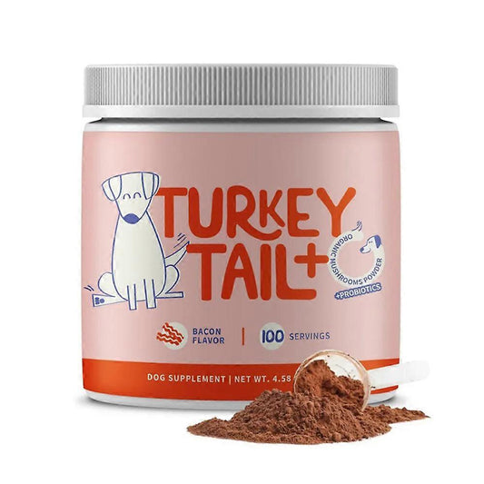 Turkeys Tail  for Dogs Organic Lipomas Probiotics Natural Allergy Relief Supplements