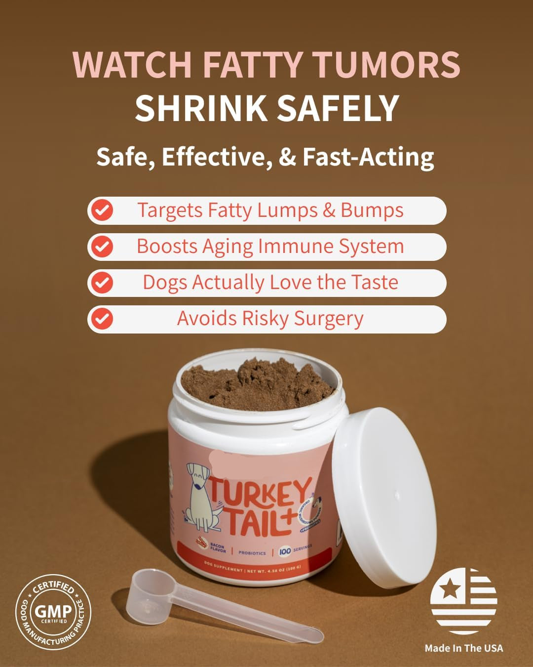 Turkeys Tail  for Dogs Organic Lipomas Probiotics Natural Allergy Relief Supplements
