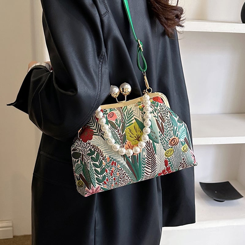 🎁Perfect Gift - Women Vintage Flower Embroidery Handbag