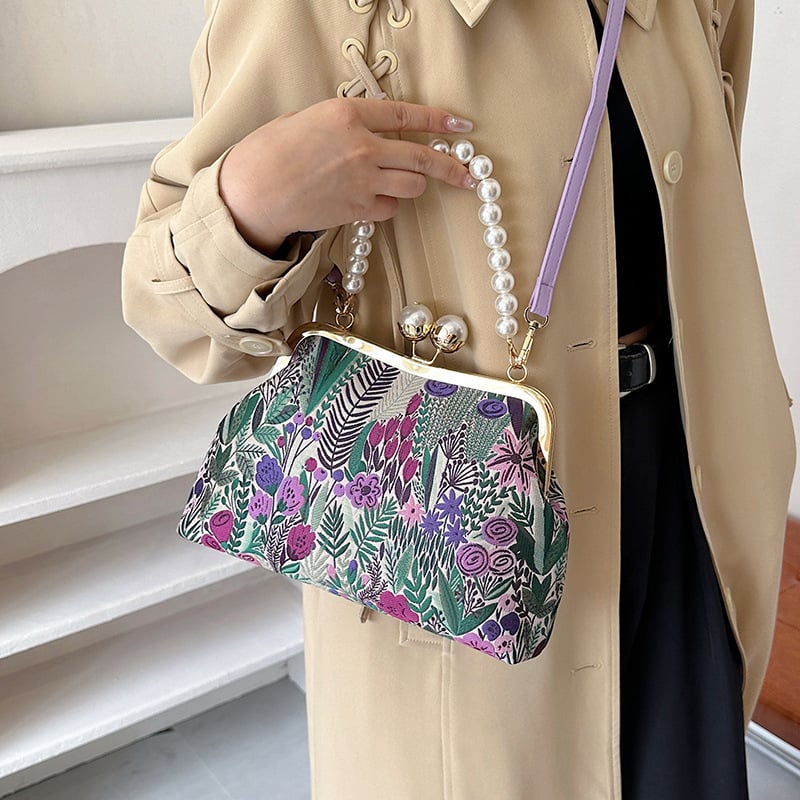 🎁Perfect Gift - Women Vintage Flower Embroidery Handbag