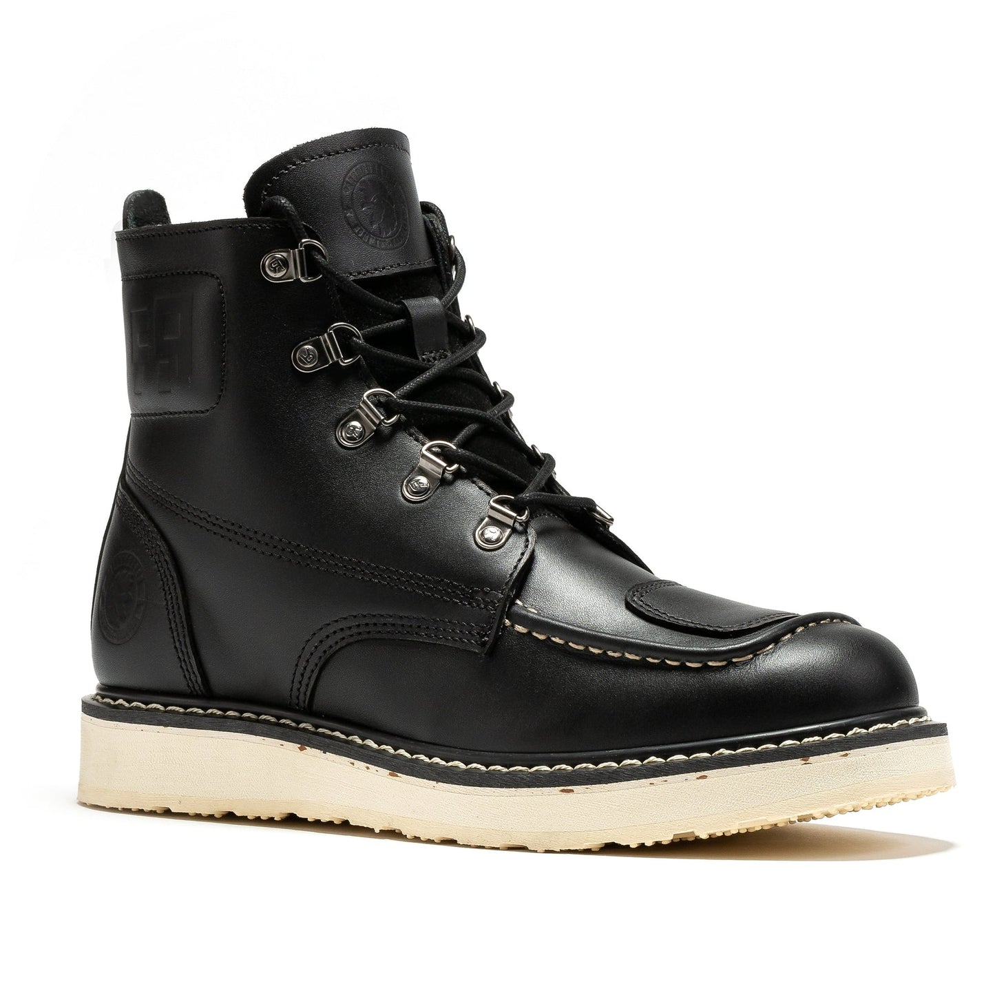 Men’s 6 Inch Brown Zip Sided Soft Toe Wedge Work Boots
