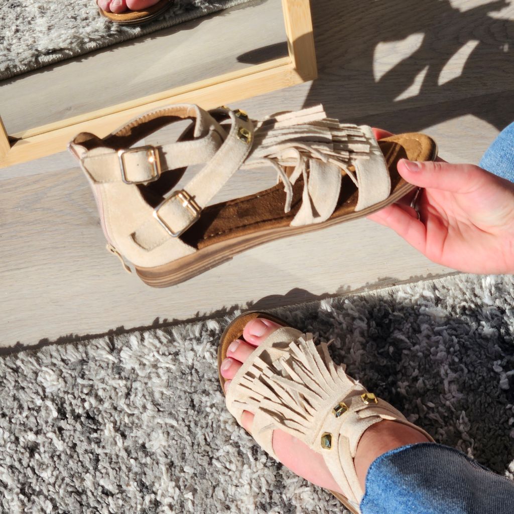 Studded flat sandals