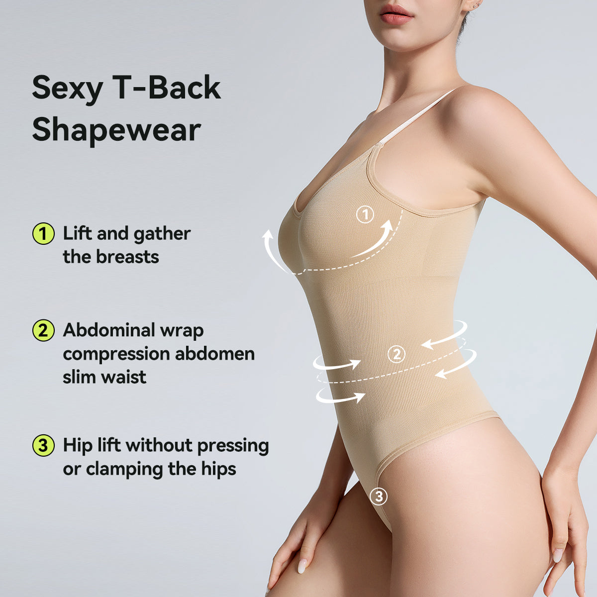 Sexy T-Back Shapewear Sculpting Bodysuit