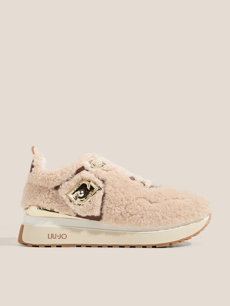 Fur Beige Sneakers