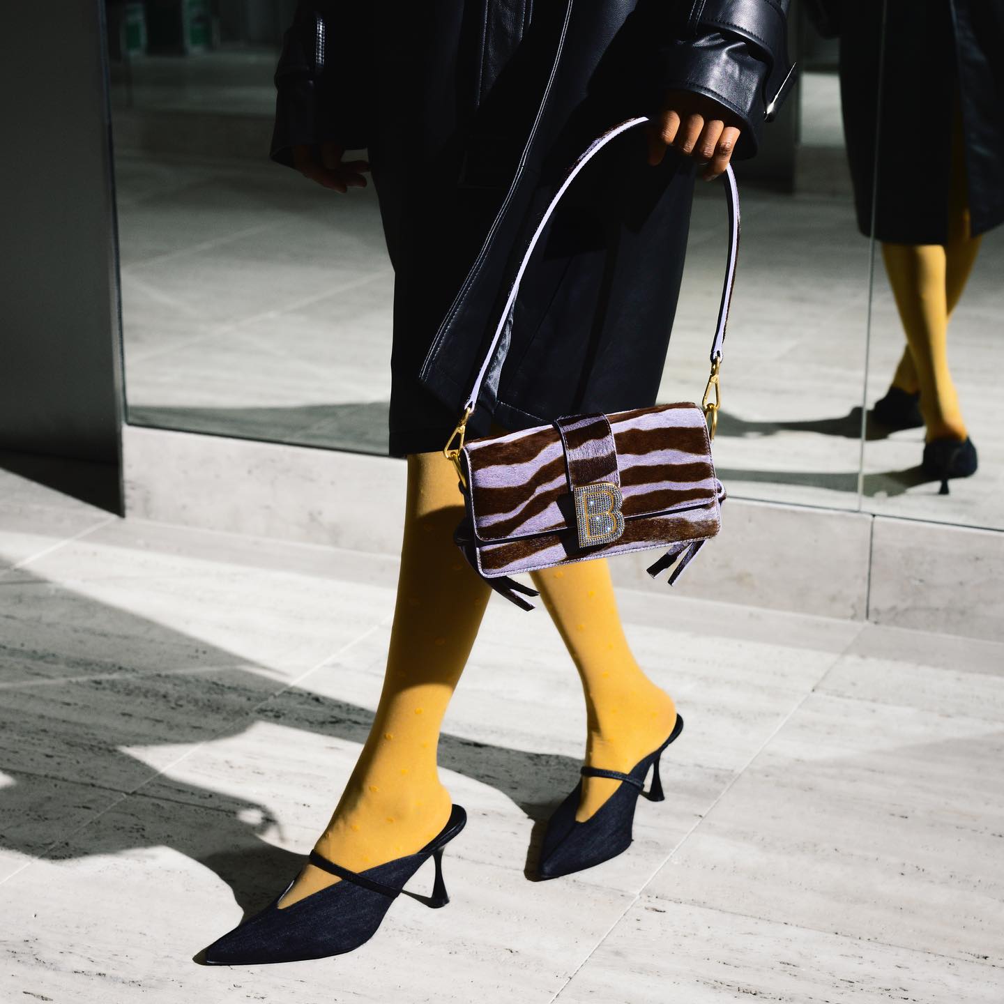 Classic mink zebra bag