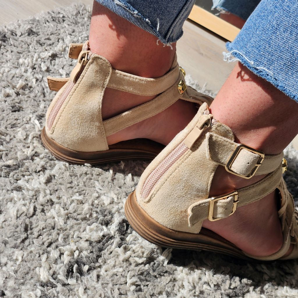 Studded flat sandals