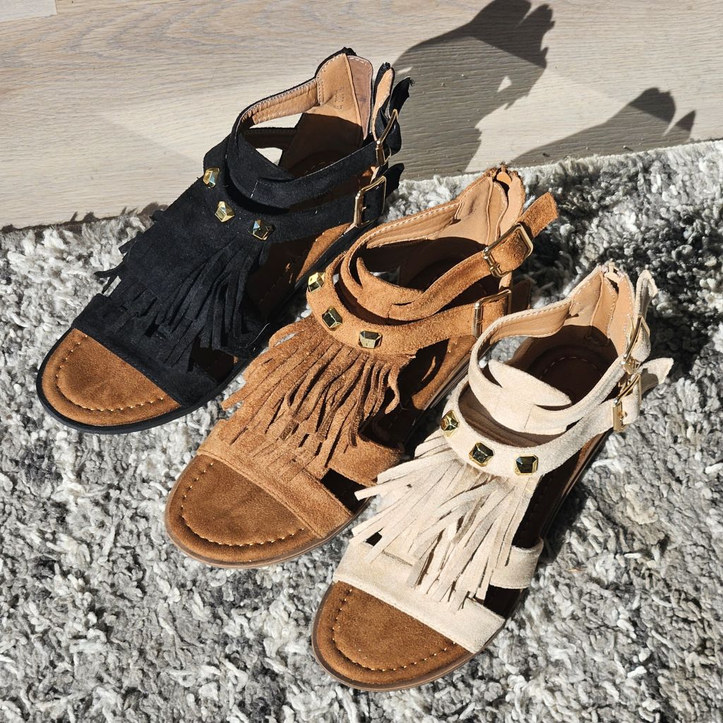 Studded flat sandals