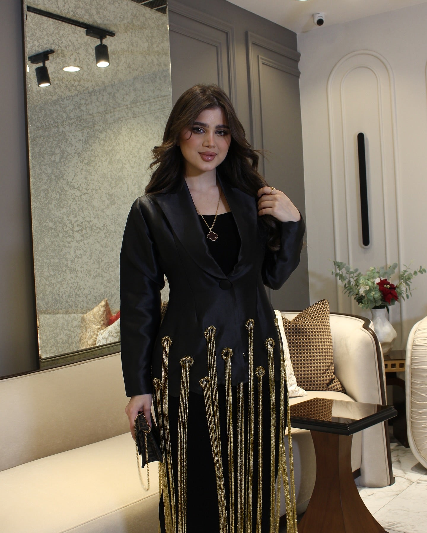 Embellished stretch-crepe Blazer