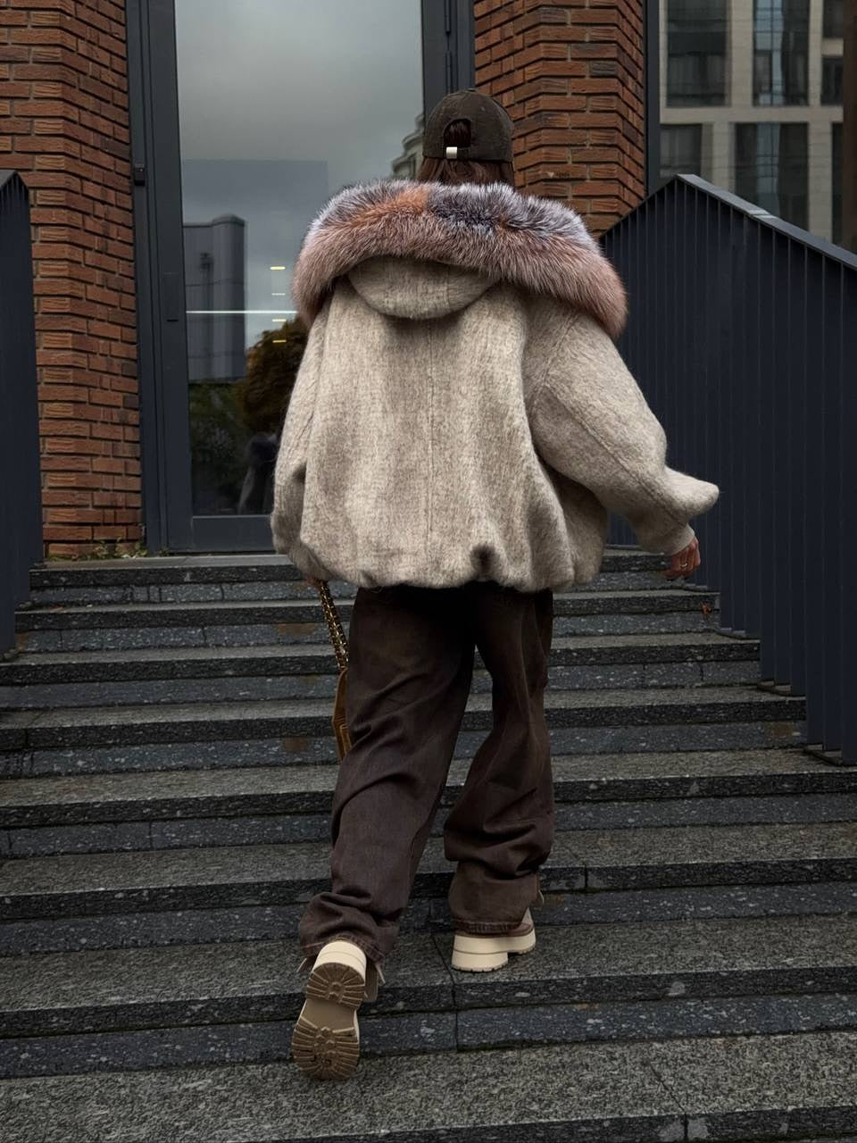 Money winter jacket with fox collar.