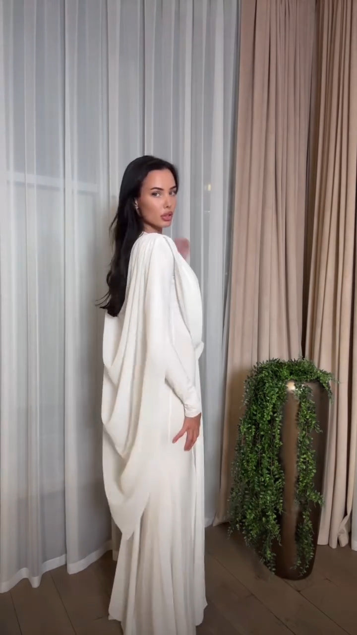 Irregular Ribbon Design Maxi Dress