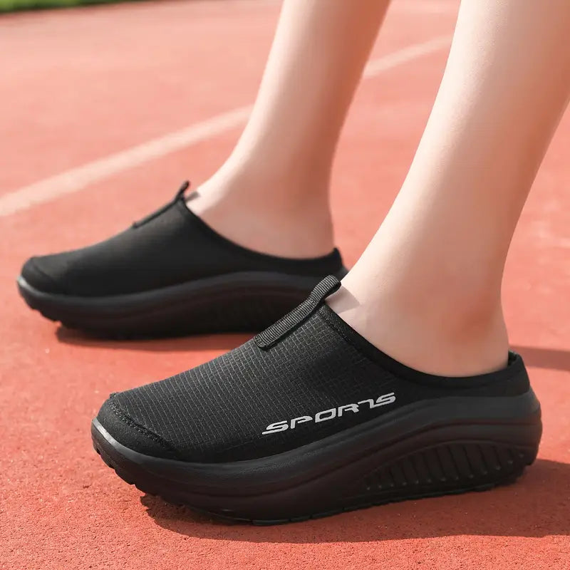 Thick Sole Mesh Slip-On Sneakers