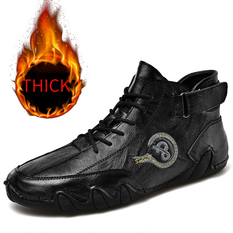 Men's Winter High Top Leather Shoes