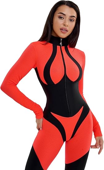 Athletic Romper Jumpsuit with Tummy Control and Butt Lifting