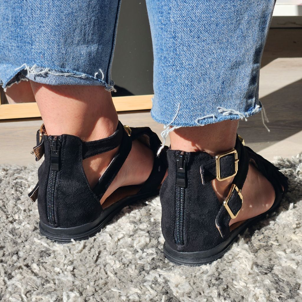 Studded flat sandals