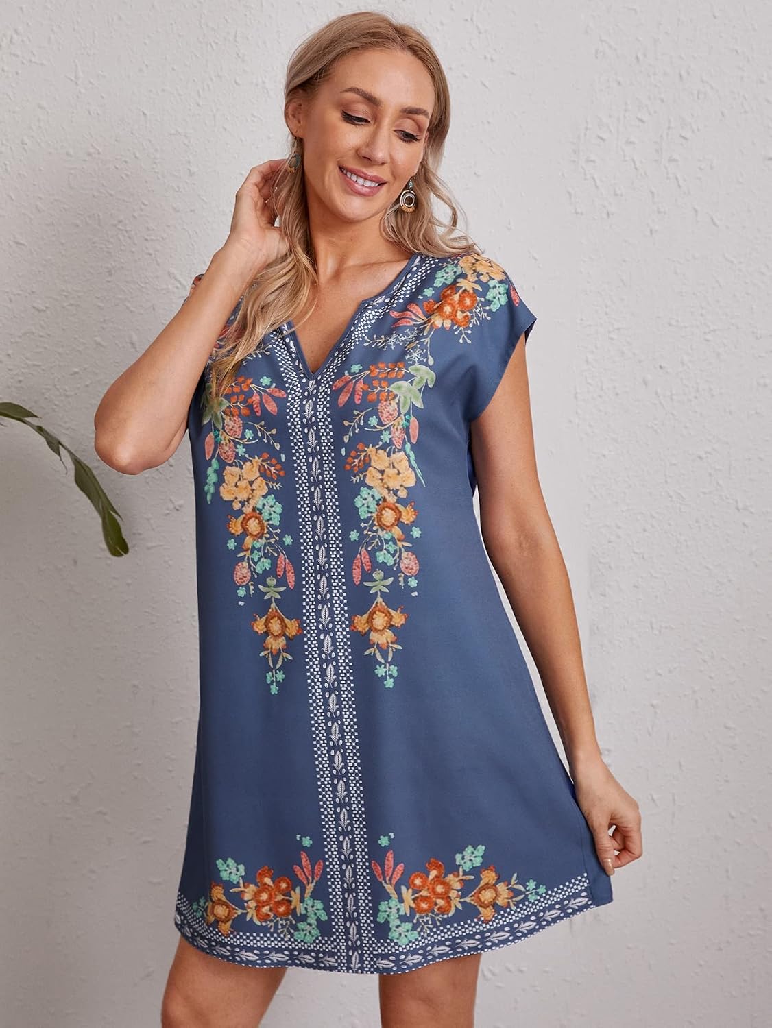 Floral Print Tunic Dress