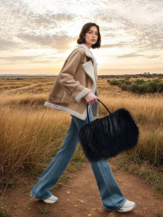 Mongolian Lamb Fur Handbag