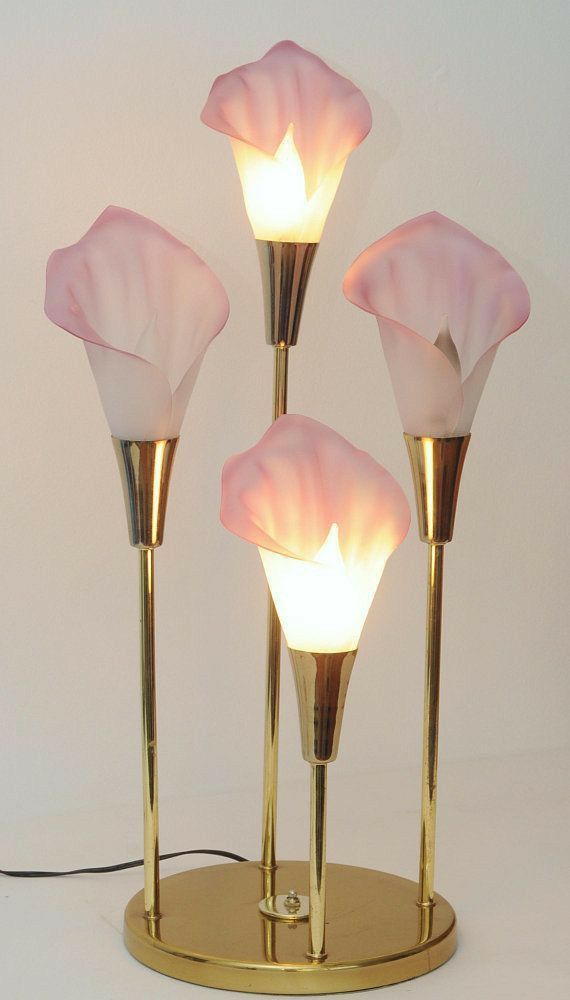 Vintage Calla-Style Lilly Table Lamp