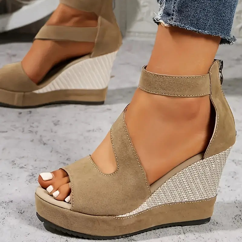 Women'S Elegant High-Heel Sandals with Platform Wedge