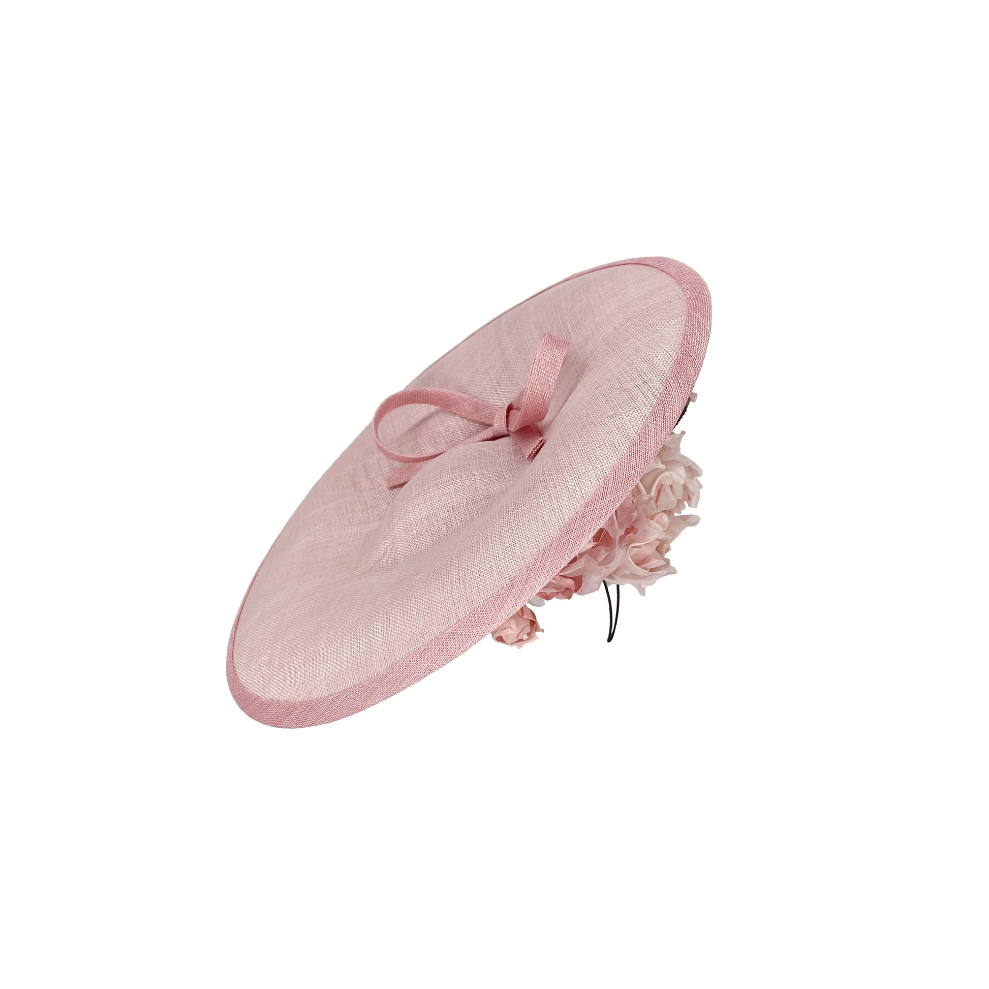 Pale pink disc with silk roses