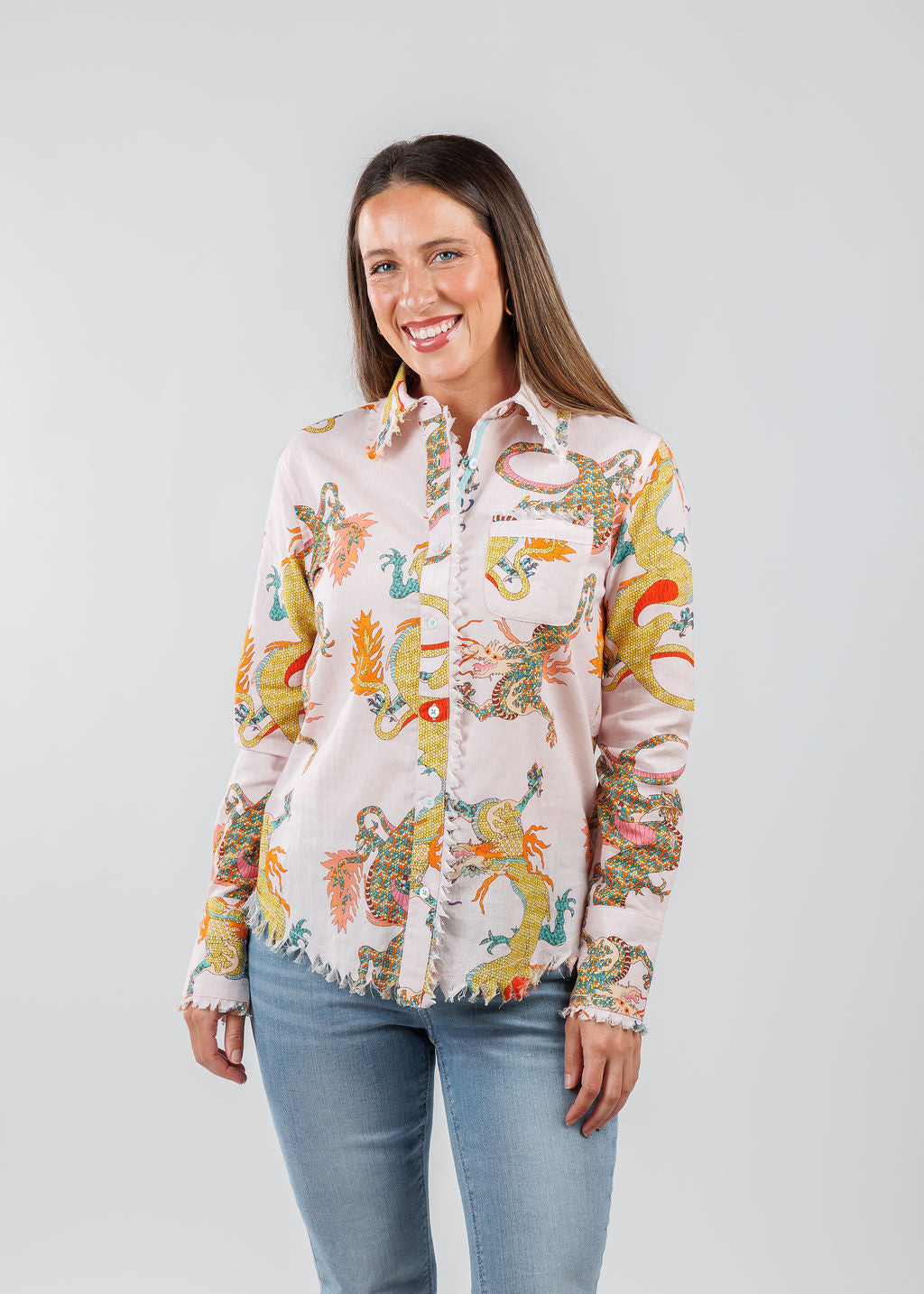 Cape Cod Cotton/Linen Frayed Shirt
