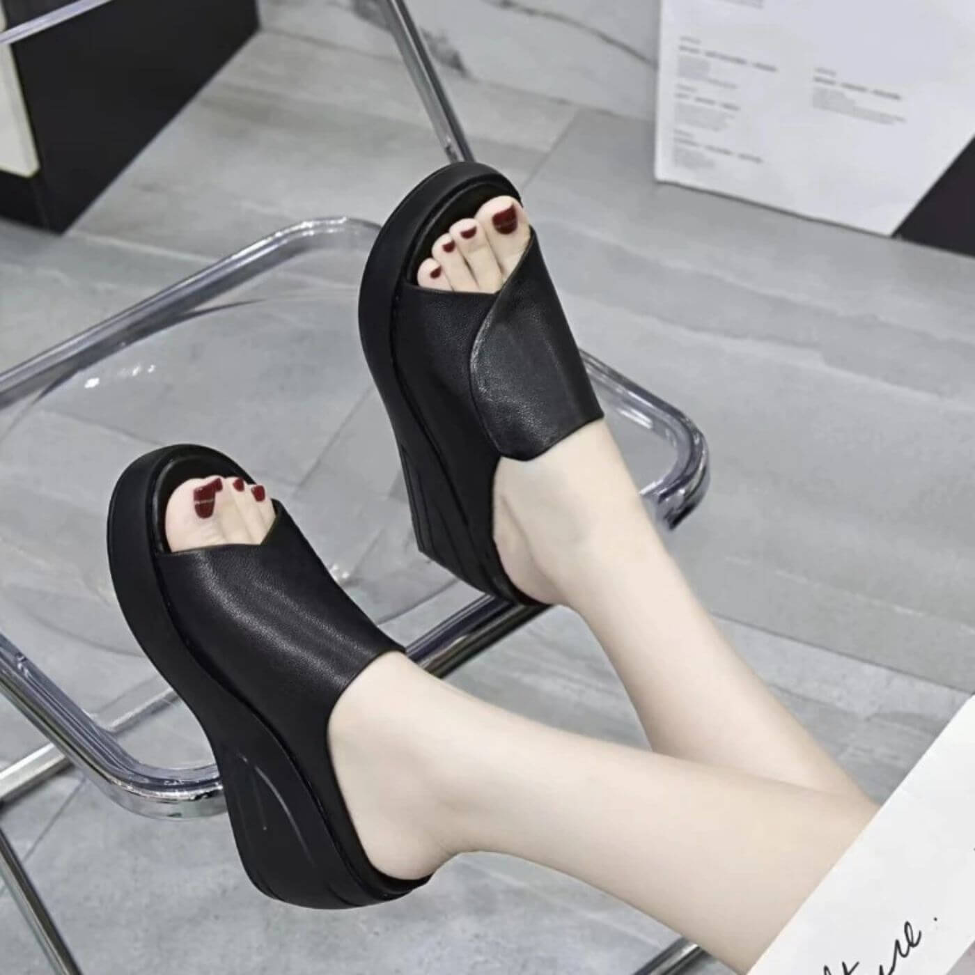 Orthopedic Slip-on Wedge Sandals