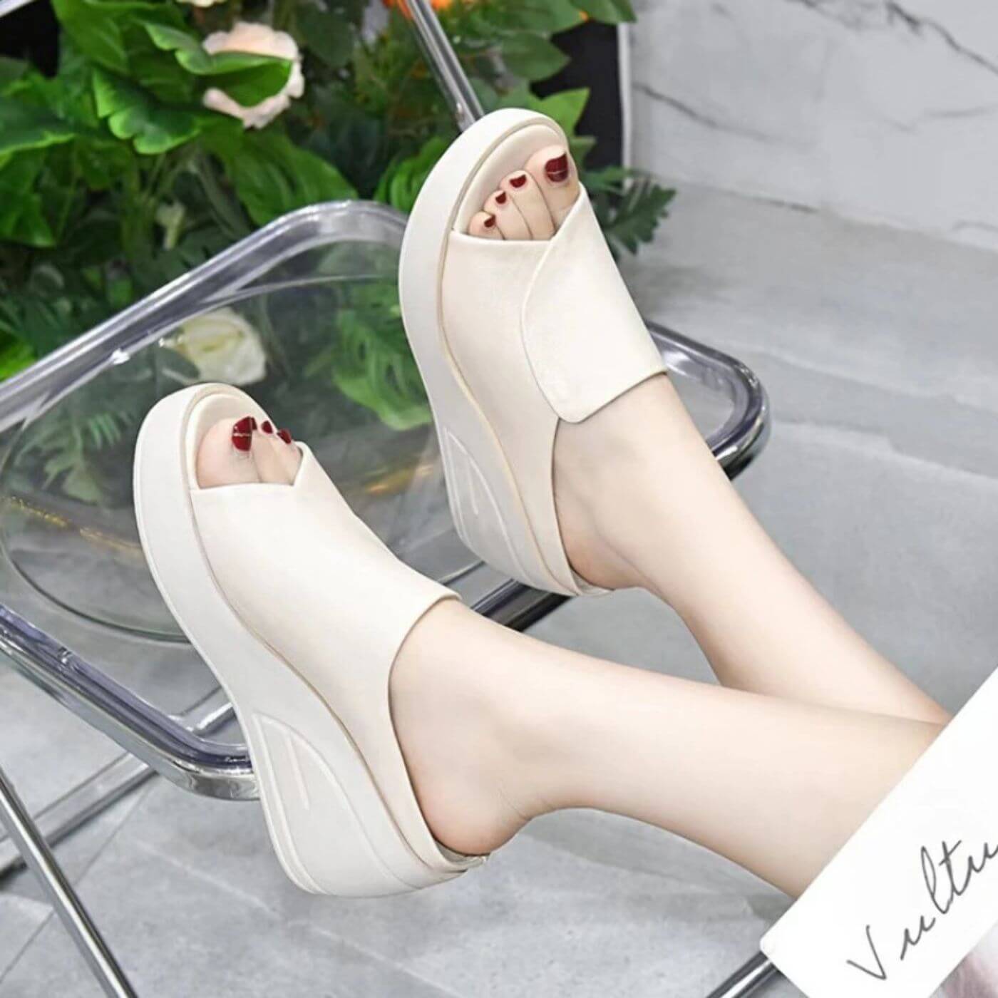 Orthopedic Slip-on Wedge Sandals