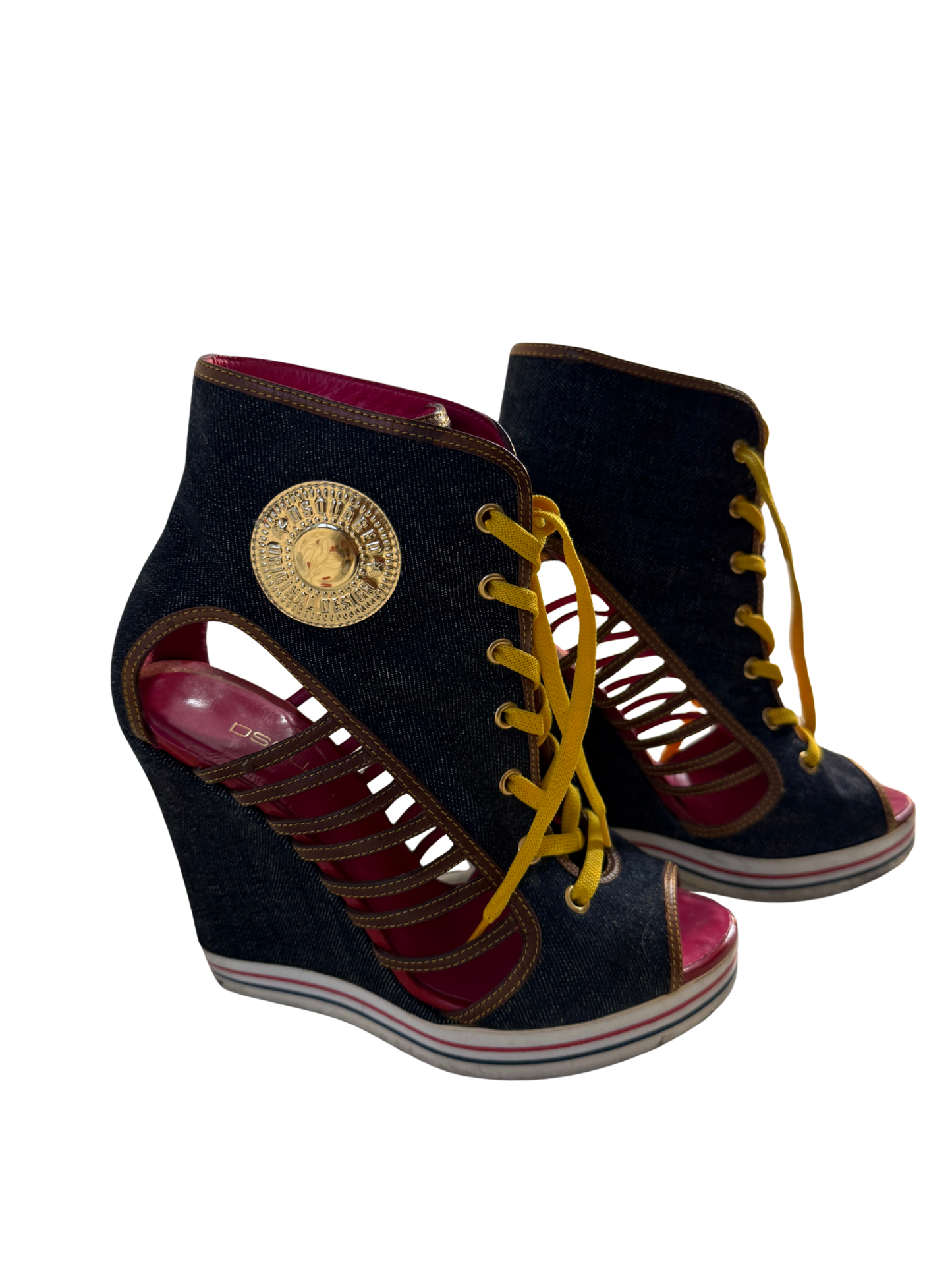 Varsity Siren’ — 2000s Denim Wedge”