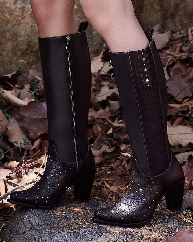 Ultra-thin breathable leather tall crystals boot