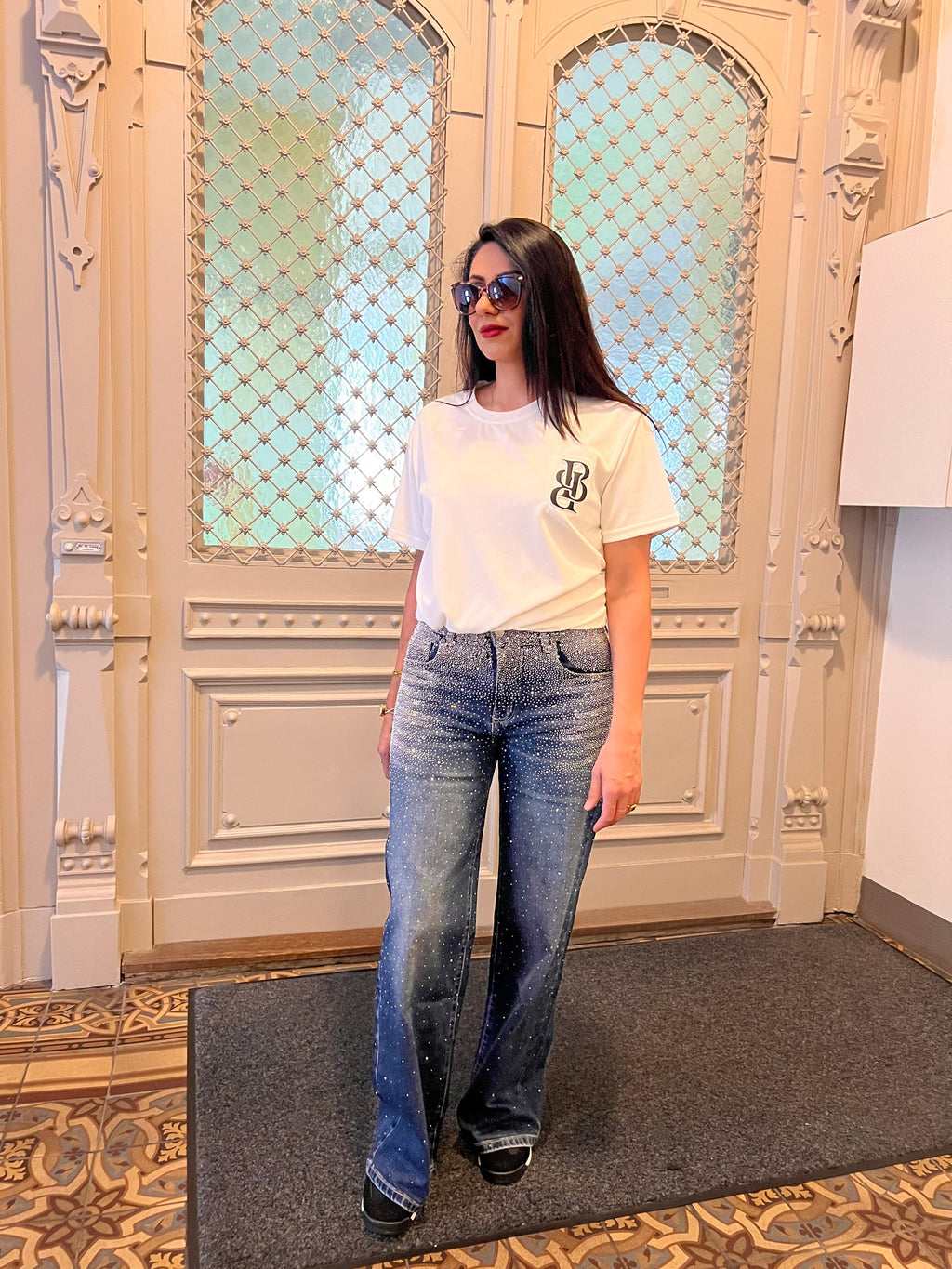 Baggy Style Danity Glitter Jeans