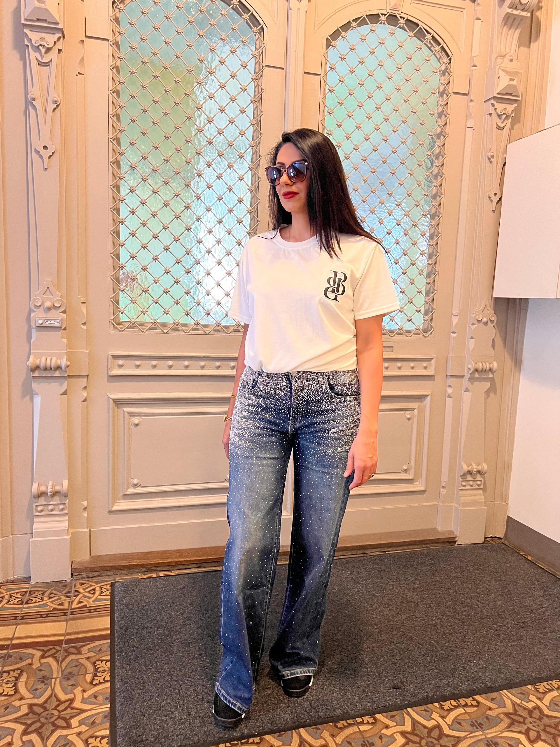 Baggy Style Danity Glitter Jeans