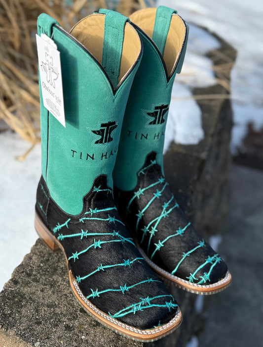 Tin Haul Women's Barbwire Belle Suede Western Boots - Broad Square Toe