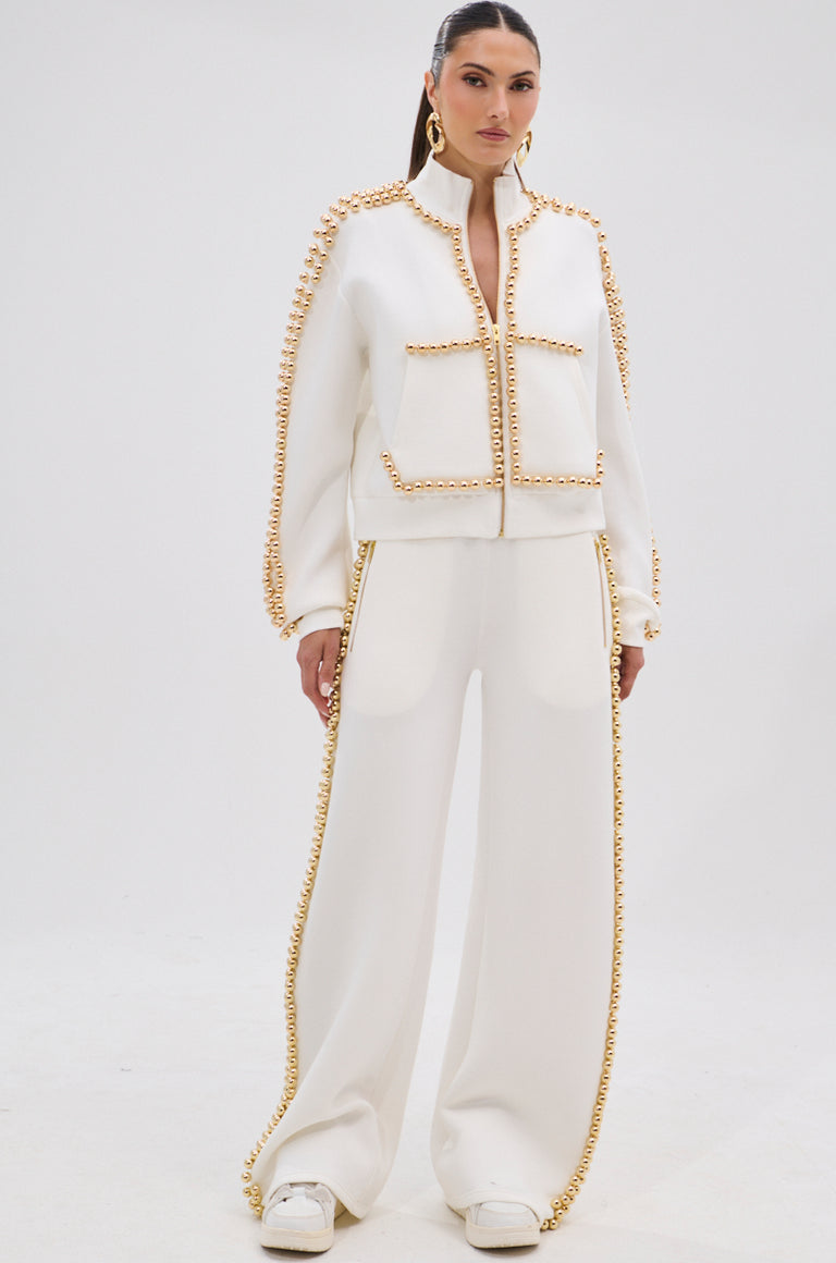 PEARL GIRL ZIP UP SWEATSHIRT & JOGGER STE