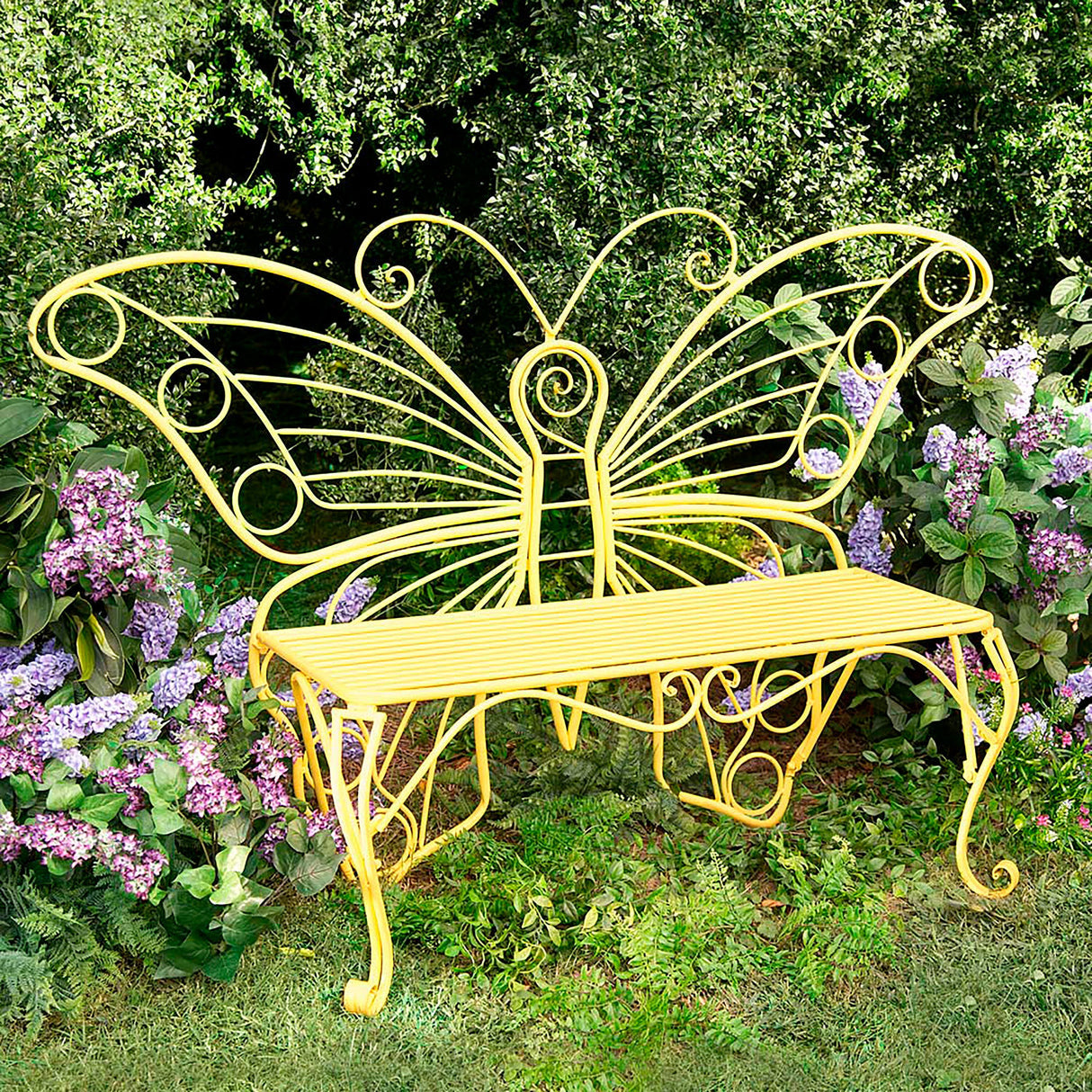 Charming Outdoor Elegance Metal Butterfly Chair