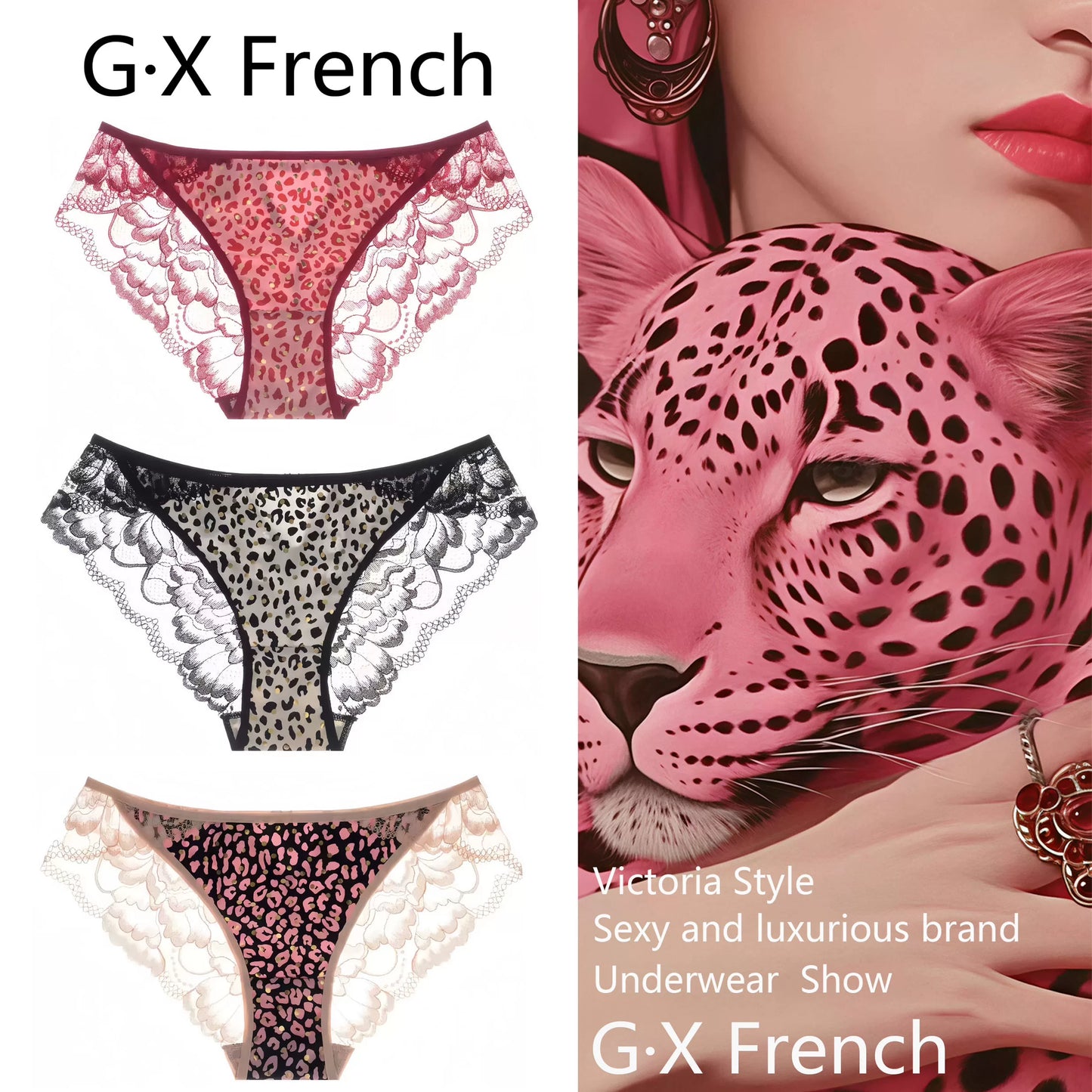 Victoria Seamless Striped Lace Panties