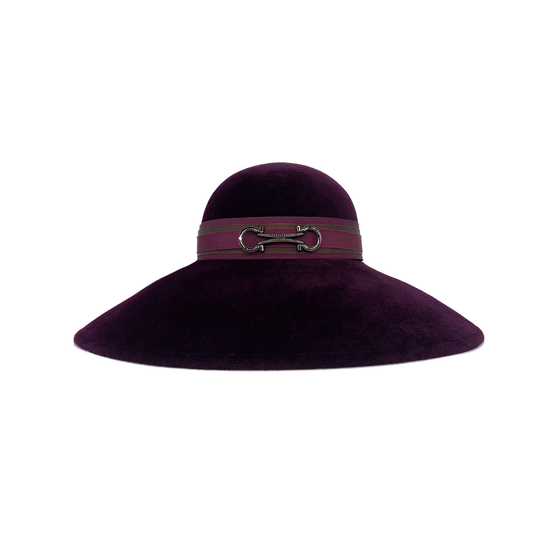 Velour felt downbrim with a snaffle bit