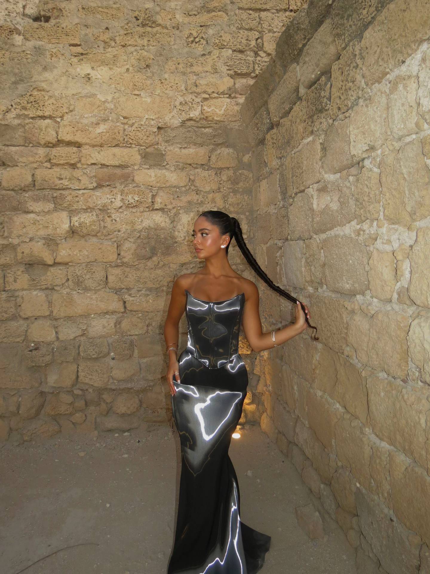 Organza gilt silver dress