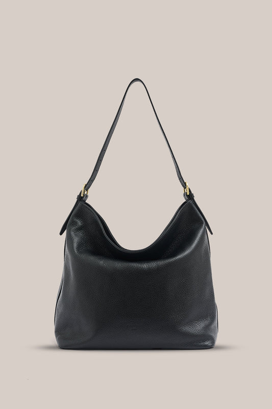 Serena Mocha Leather Hobo Bag