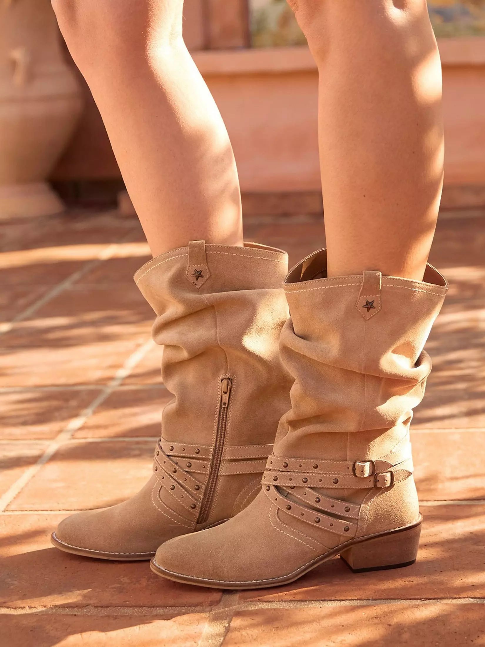 Beaumont Slouch Suede Boots