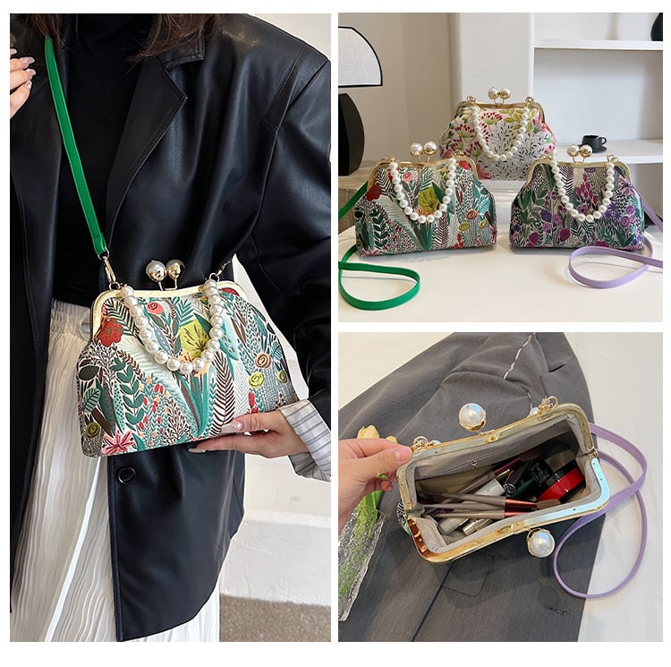 🎁Perfect Gift - Women Vintage Flower Embroidery Handbag